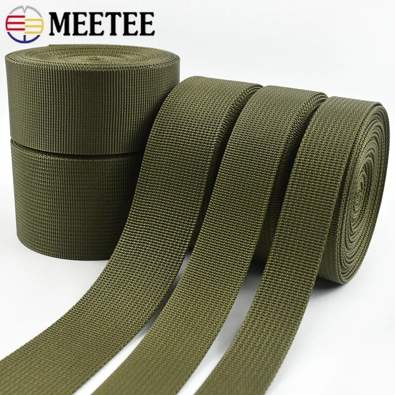 Durable Army Green Nylon Webbing Tape for DIY Sewing and Craft Projects