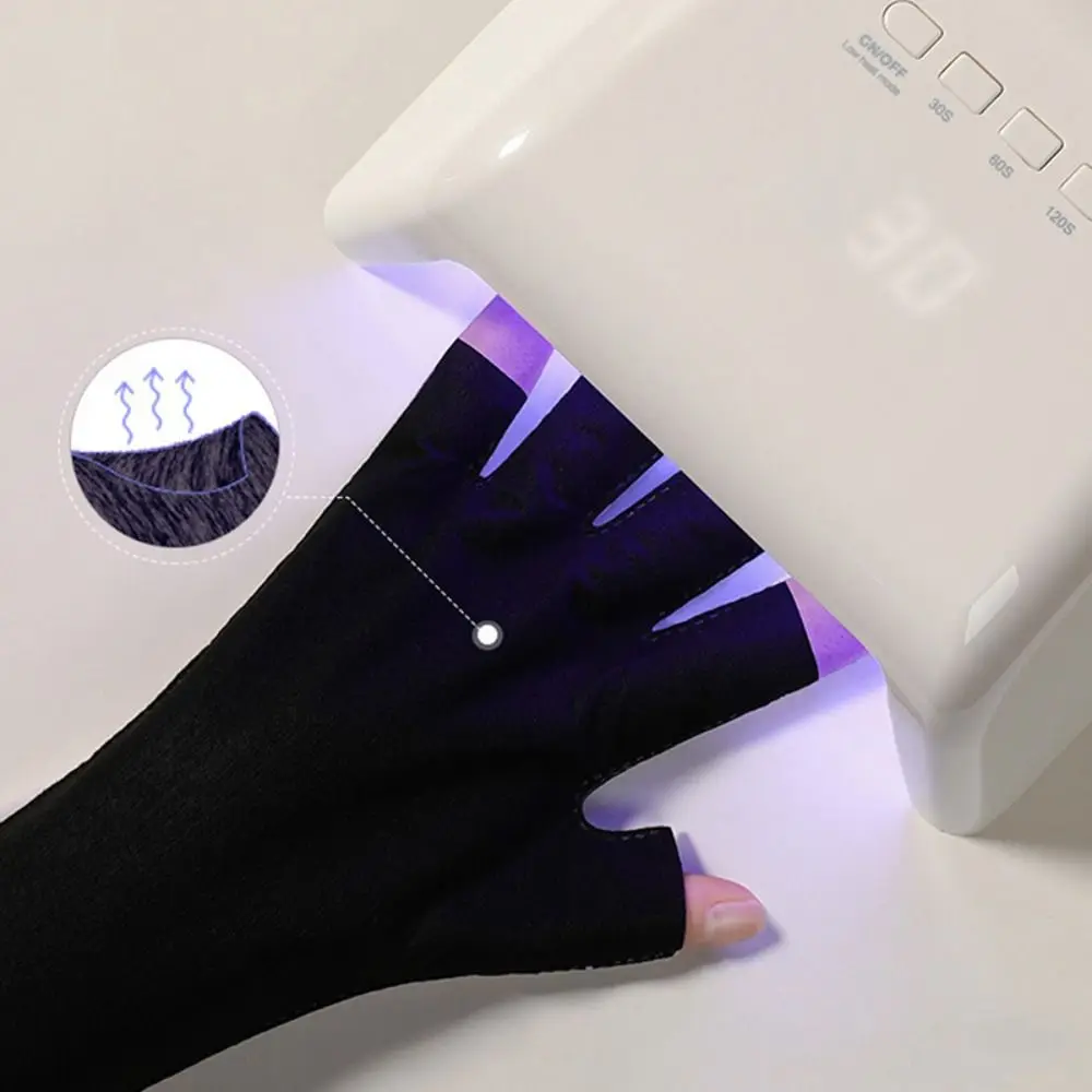 

Radiation Proof Glove Manicure Nail Art Tools Disposable Nail Dryer Gloves Anti -Uv Rays Protect Mittens Led Lamp