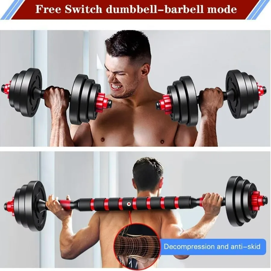 Adjustable-Dumbbells-Sets,Free Weights-Dumbbells Set of 2 Convertible To Barbell A Pair of Lightweight for Home Gym,Women and Me