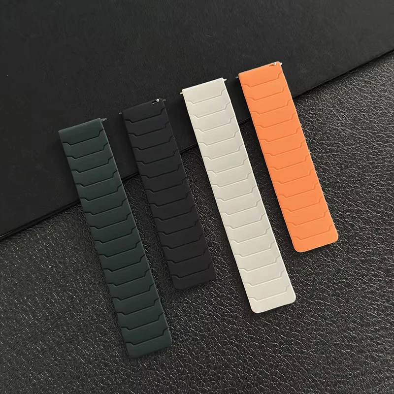 Magnetic Silicone Bracelet Strap - Versatile 18mm/20mm/22mm Design