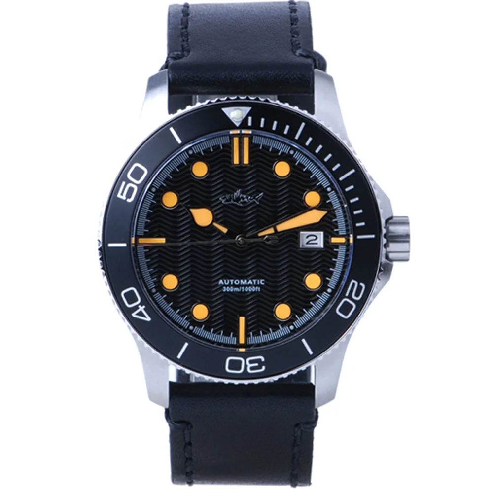 Heimdallr Men's Vintage Diving Watch Sapphire Glass 41mm Black