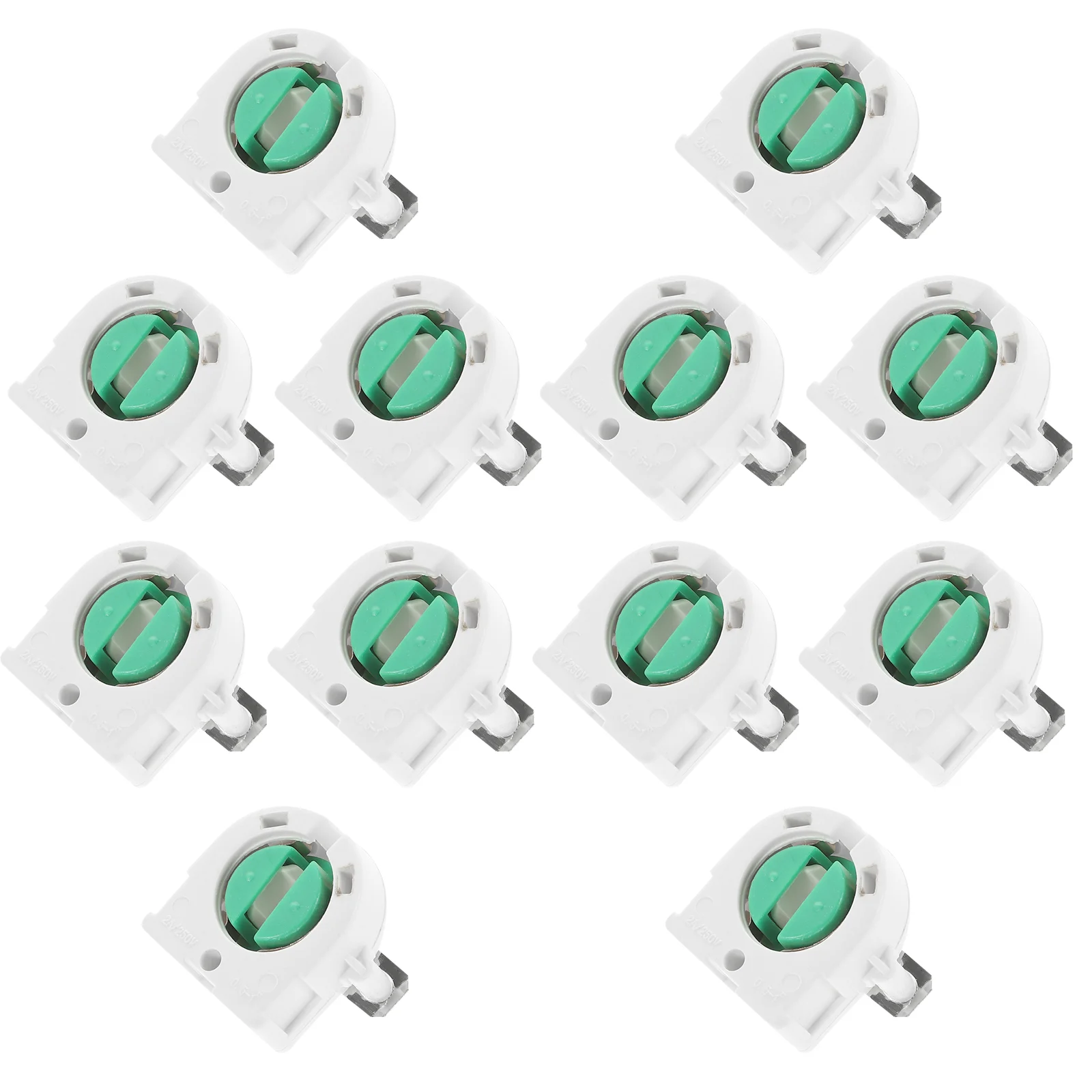 

20 Pcs Bracket T8 Grille Lamp Holder Light Bulb Fluorescent Socket Abs Tombstone Lampholder