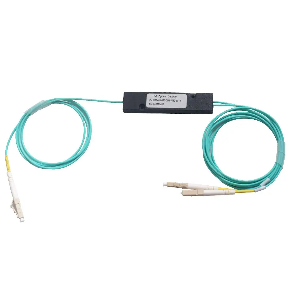 Glasfaser-Splitter, Glasfaser-Splitter, OM3 50/50-Kupplungsverhältnis LC, PC 1X2 FBT, 850 nm