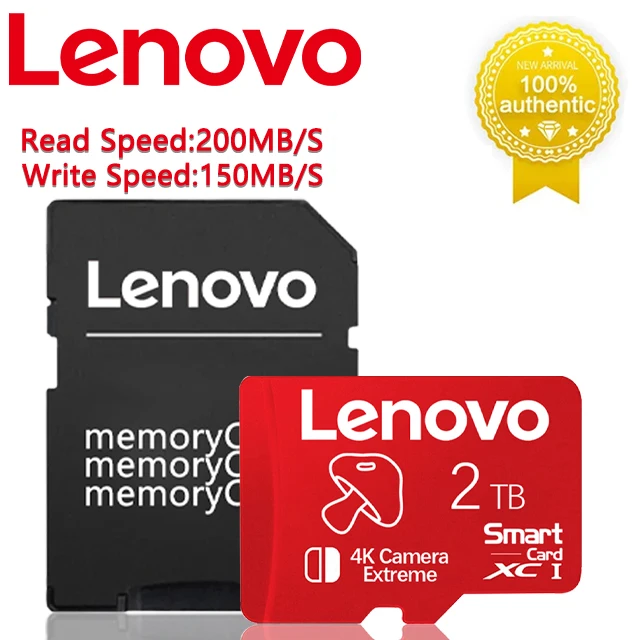 Lenovo 2Tb Ad Alta Velocità Micro Tf Sd Card 512Gb Schede Di Memoria 128Gb 256Gb Sd/Tf Flash Memory Card 256 128Gb Sd Flash Memory Card Nuovo