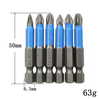 6pc Hexagonal Poignée Anti Skid Électrique Tournevis À Bois Croix Tournevis Outil Ensemble PH1 PH2 PH3 PZ1 PZ2 PZ3 3