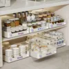 Non Perforated Kitchen Pull-out Shelf，Kitchen Storage Rack with Sliding Rails，Drawer Storage Tray，Cabinets Organizer，spice Rack 2