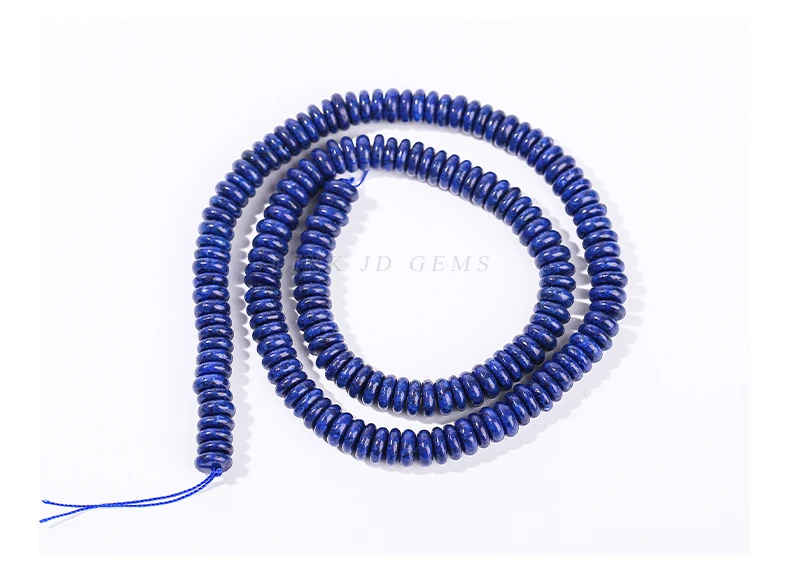 Natürliche Lapis Lazuli Flache Rondell-Perlen 6x2mm Lose Abstandhalter-Abacus-Perlen für Schmuckherstellung DIY Halskette Armband Zubehör – Detail 8