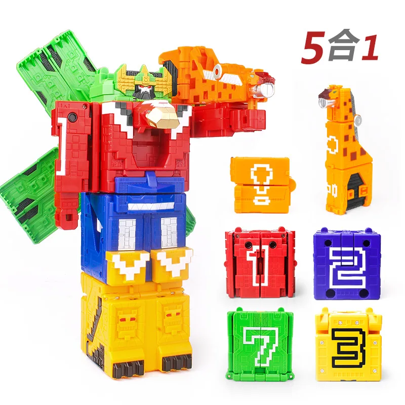 Interactive Educational Math Cube Robot Puzzle