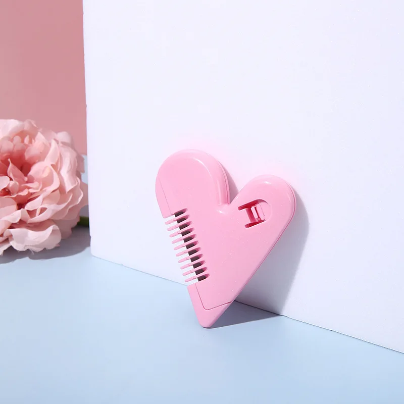 Heart Shape Hair Cutting Trimmer Barber Comb Bangs Hair Remover Home Mini Makeup Tools for Thinning Beauty Cut Accessories hair clipper hair trimmer