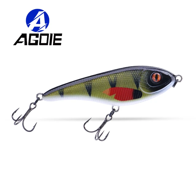 Agoie Slow Sinking Jerkbait Slider Lures for Fishing 9cm 21g Pike Wobbler  Crankbaits Fishing Lure for Bass Trout Walleye