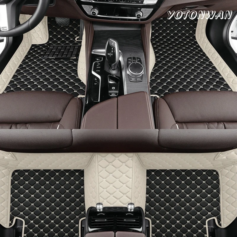 

Color Stitching Custom Leather Car Mat For BMW All Medels X3 X1 X4 X5 X6 Z4 525 520 F30 F10 E46 E90 Auto Accessories CarpetCover