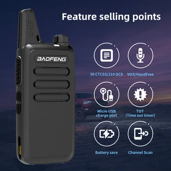 BAOFENG BF-888S Upgraded Walkie Talkies T20 Long Range Walkie Talkie for Adults with Earpiece Mic Rechargeable 2-Way Radios Hand 6