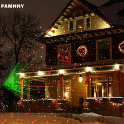 Pamnny céu cheio ao ar livre estrela vermelho verde laser projetor luz natal led discoteca luz do palco jardim pátio gramado paisagem lâmpada