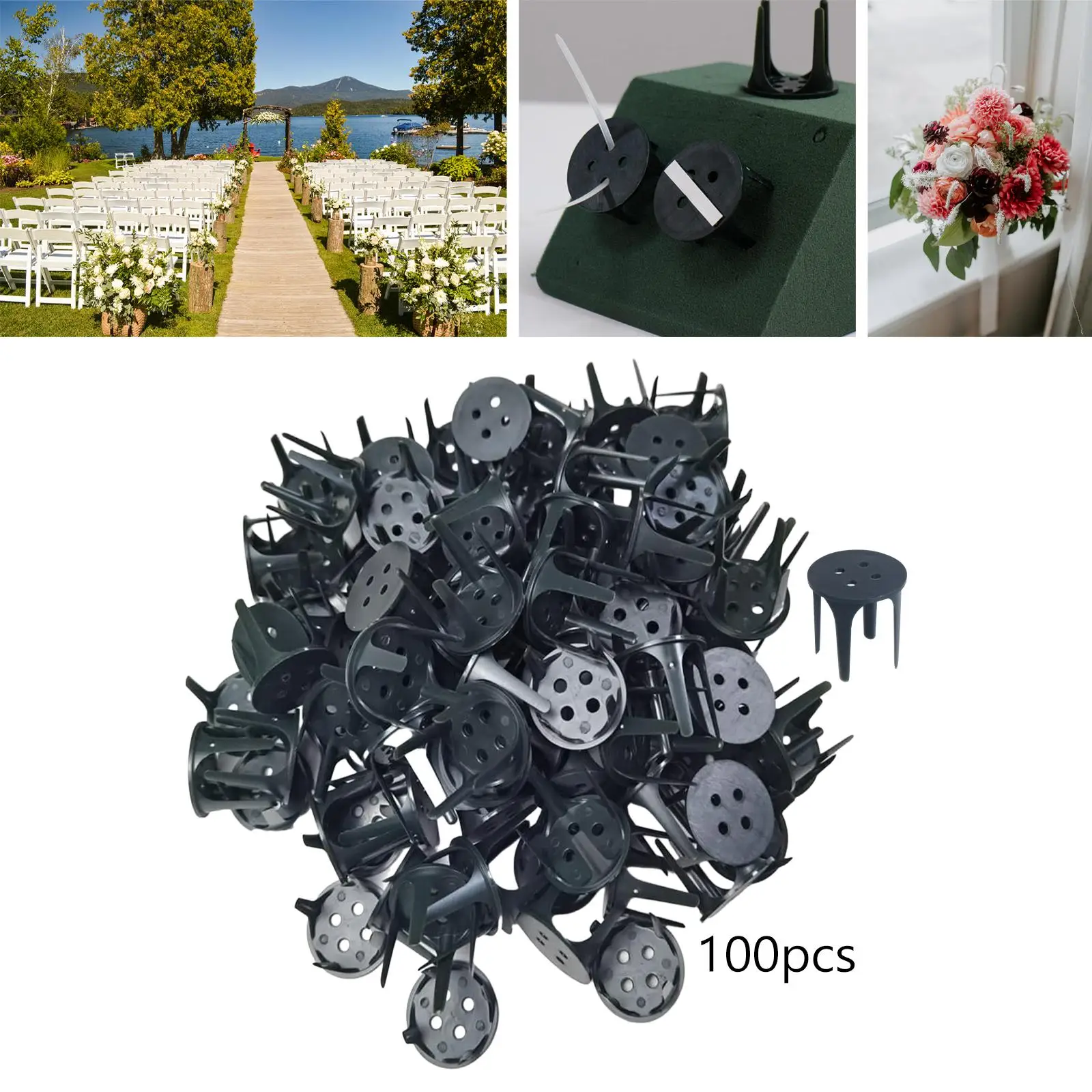 100x Floral Foam Anchor Pins Durable 1.18in Floral Craft Arrangement Supplies for Craft Projects Wedding Office Christmas Party