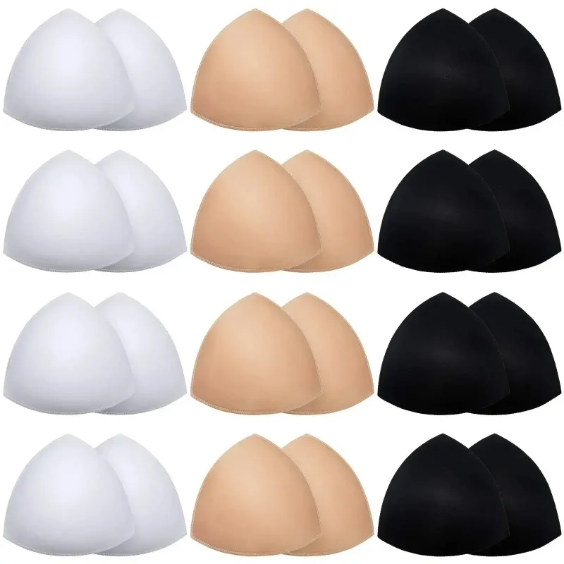 Bra Pads Inserts 2/20PCS Triangle Sponge Push Up Bra Pads Set Women Invisible Insert Swimsuit Bikini Breast Enhancers Chest Cup Pads