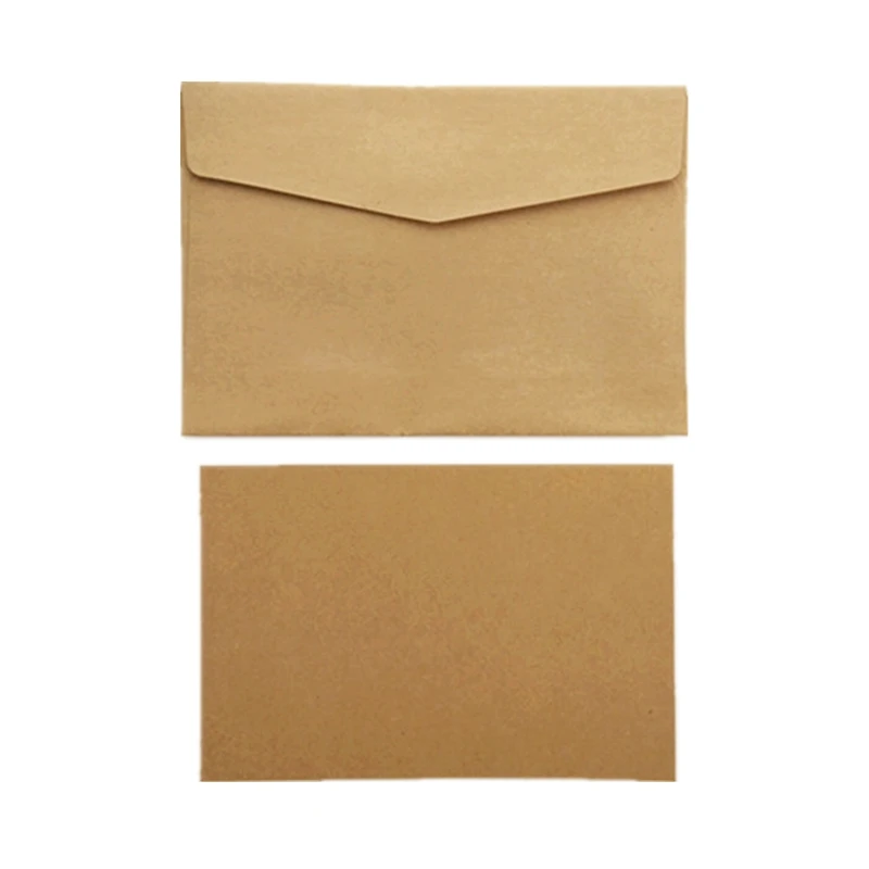 10pcs/20pcs Kraft Paper Greeting Card with Envelope Letter Paper Set Party Wedding Invitation Cards greeting cards wedding invitations