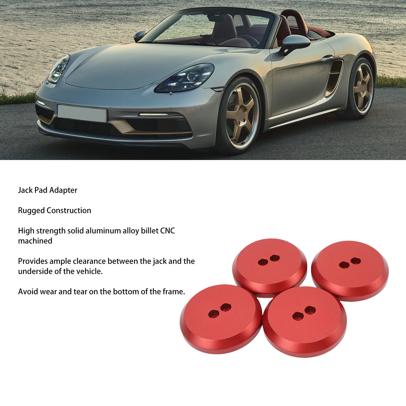 Lifting Puck Jack Pad Adapter Aluminium Alloy Replacement for   944 964 993 996 997 911 1997-2021 Disk Jack Adapter