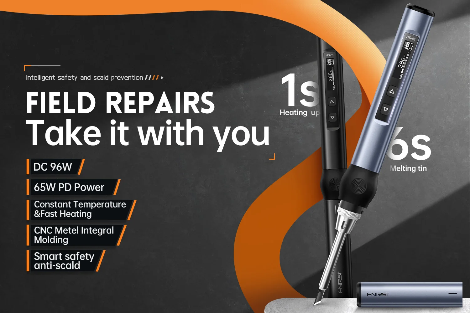 HS-01 Smart Soldering Iron 65W Adjustable Temperature Soldering Station