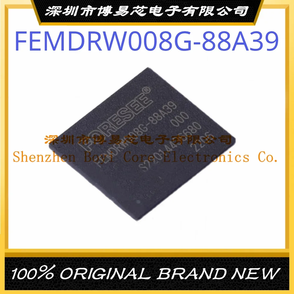 FEMDRW008G-88A39 Package BGA-153 Application Fields: Memory/eMMC IC Chips for Smartphones, Tablet Computers, Smart TVs, Etc. 1pcs lot new originai thgbm5g6a2jbair or thgbm5g7a2jbaim or thgbm5g8a4jbaim or thgbm5g9b8jbaie fbga153 emmc 8gb