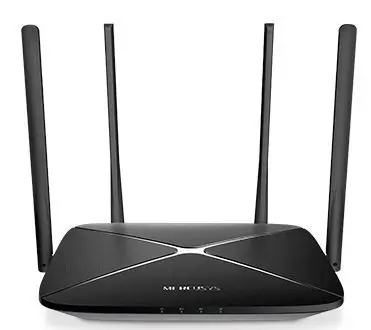 Wi-Fi роутер Mercusys AC12G 2.4/5 ГГц 300/867 Мбит/с 3xLAN IPTV и Smart TV |