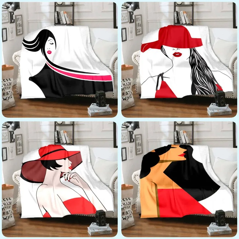 Elegant Lady Thin Blanket Personalized Blanket Customized Blanket