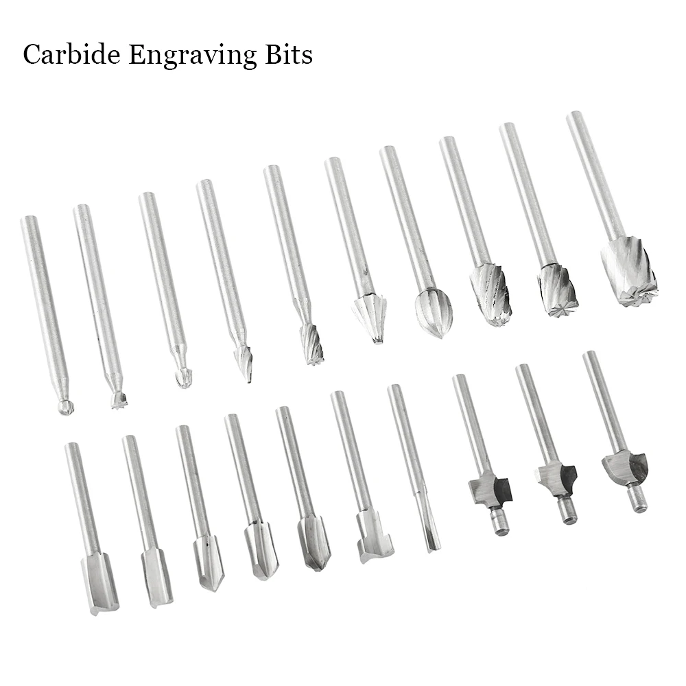 

Rotary Files Burrs Set HSS Sharp Cutting Burrs Bits Set with 3mm Shank Wear Resistant Rotary Burrs Tool Engraving Bits for