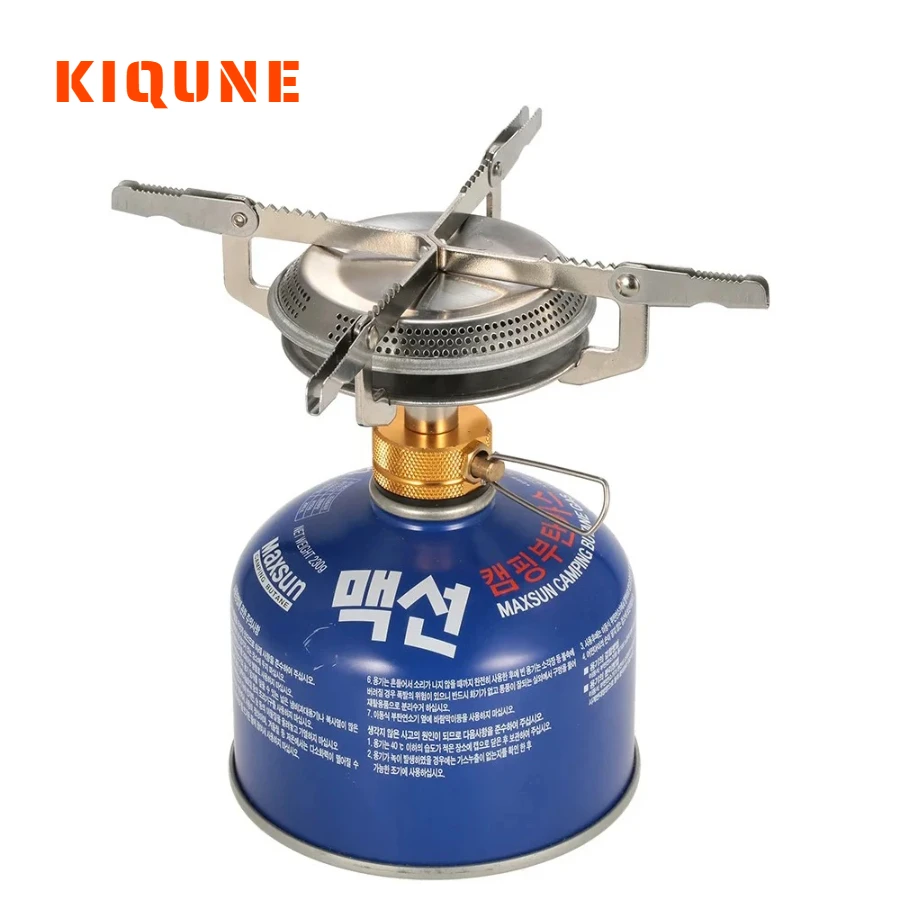 KIQUNE Outdoor Camping cookware Gas Stove Ultralight Portable Stove Burner for Hiking Backpacking Picnic Cooking Stoves Furnace