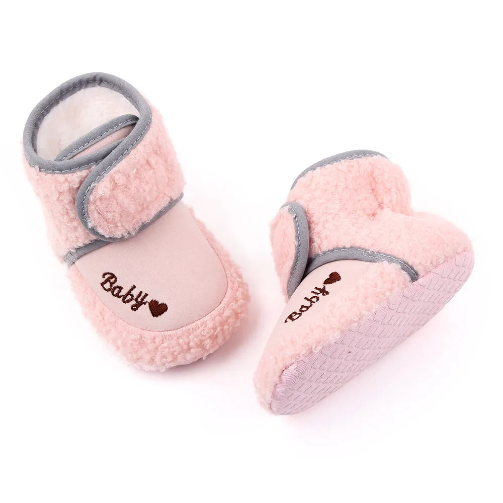 

Baby Socks Winter Baby Boy Girl Booties Fluff Soft Toddler Shoes First Walkers Anti-slip Warm Newborn Infant Crib Shoes