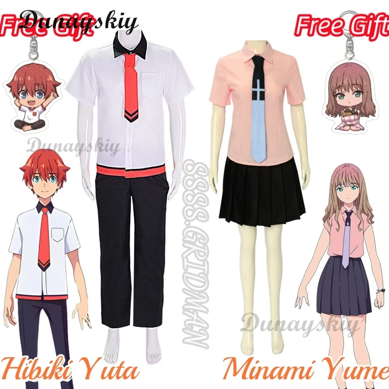 

Hibiki Yuta Minami Yume Cosplay Costume Clothes Uniform Cosplay Free Gift Pendant Halloween Party Woman Man School Uniform