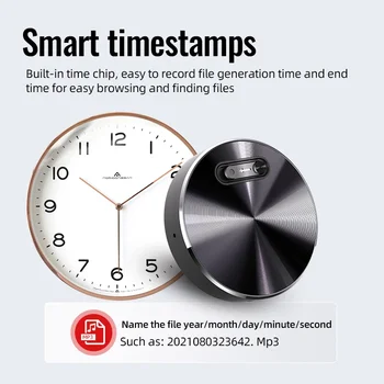 Built-in Magnet Mini Voice Activated Recorder Small Digital Audio Recording Device Sound Dictaphone STTWUNAKE 2