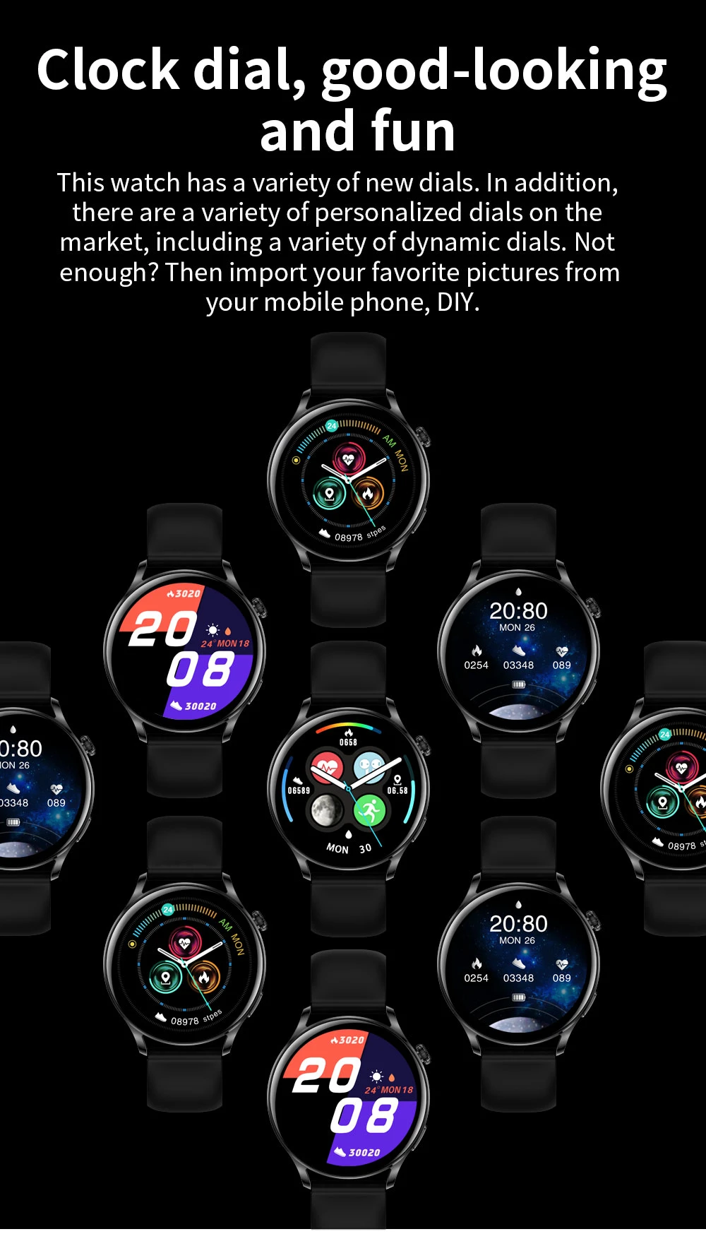2022 New Smart watch Men Full touch Screen Sports fitness watch Bluetooth is Suitable For Android ios Bluetooth Call Smart watch