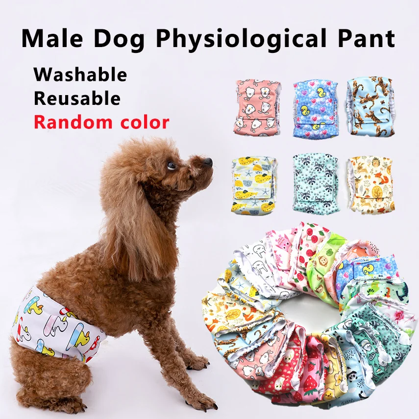 1/3pcs Washable Male Dog Physiological Pant Adjustable Belly Wrap Band Reusable Sanitary Diaper For Small Large Dog