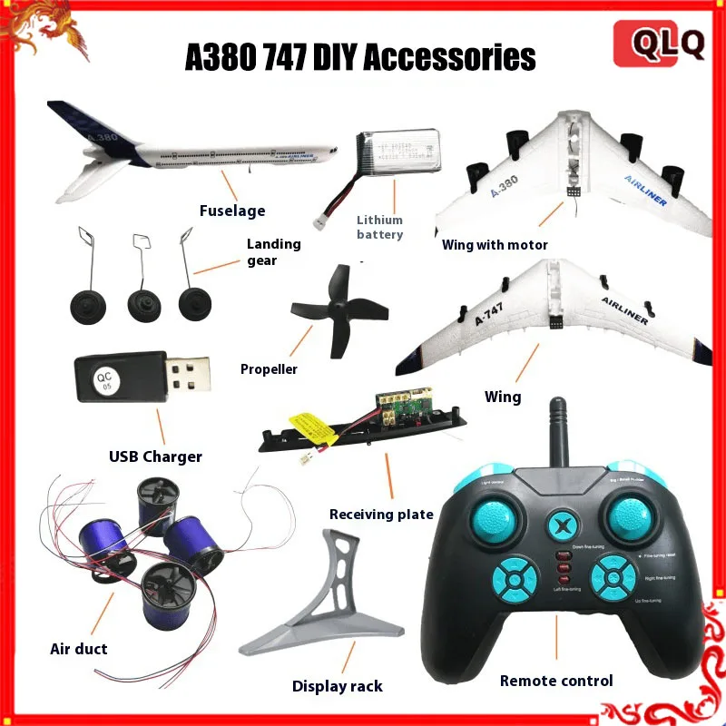 Foam RC Plane DIY Kit: Enhanced Features with Motor & Steering Accessories