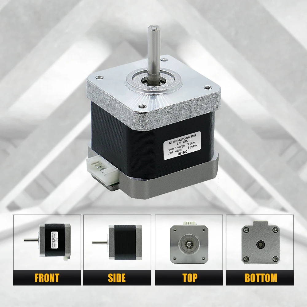 Stepper Motor 3D Printer Nema 17 0.24N.m 42HS34mm 36ozin 2.4kg.cm Single Axis 5mm Current 0.95A For CNC Router