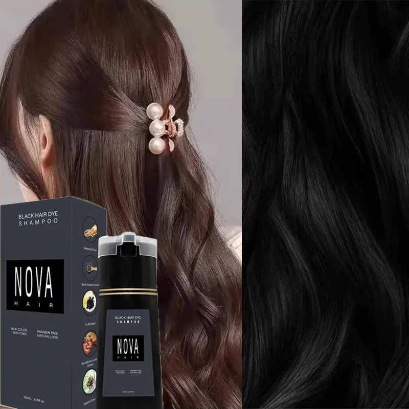 Nova 3-in-1 Hair Dye Shampoo Oil Control Fluffy Refreshing Hair Shampoo Quick Dizzy Coloring Care Products hair dye shampoo hair shampoo