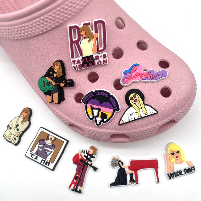 1pcs Taylor Swift PVC Croc Charms Accessories Shoe Charms Buckles  Accessories Fit Bands Bracelets Croc JIBZ - AliExpress