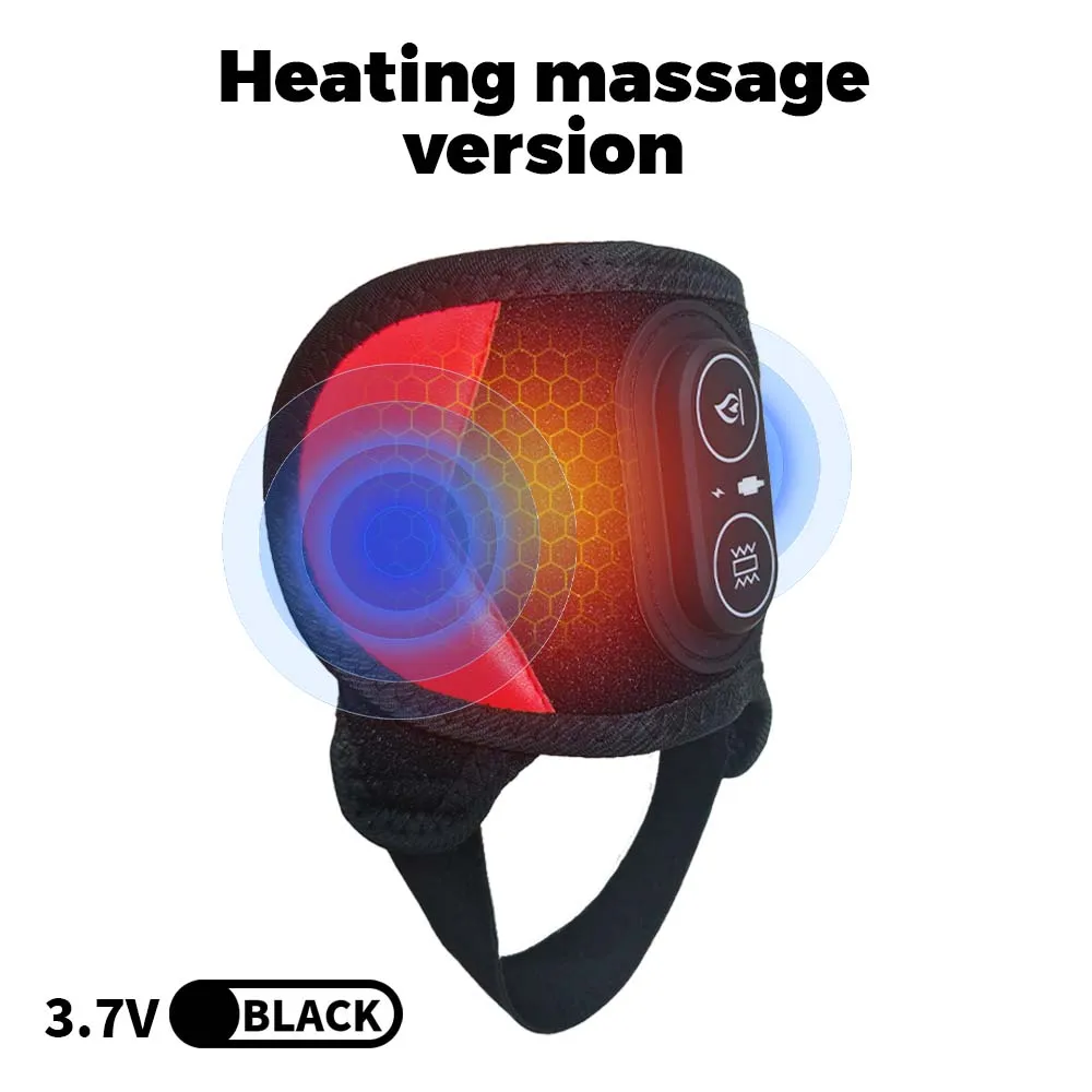 Adjustable Heating+vibration Ankle Protection Strap, Winter Warmth Black Adjustable Heating Strap Lightweight and portable