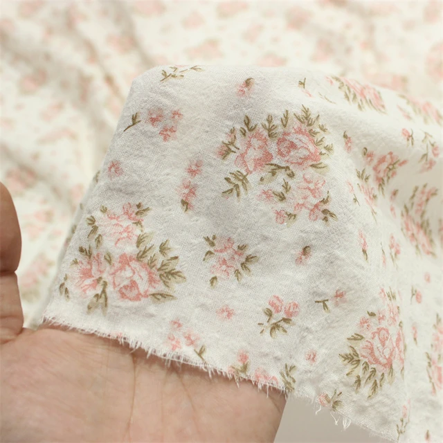 140x50 cm thin cotton blend fabric, used for making soft and breathable small floral children's clothing sewing fabric