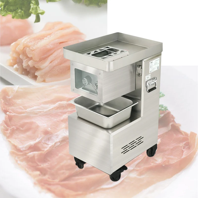 

Electric Meat Cutting Machine Meat Cutter 110V/220V Commercial Electric Slicer Stainless Steel Drawer Meat Slicing Machine