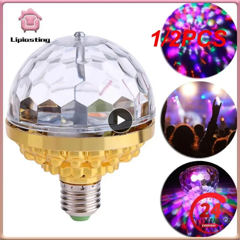 

1/2PCS Mini Rotating Magical Ball Light RGB Projection Lamp Party DJ Disco Ball Light For Home Party KTV Bar Stage Wedding