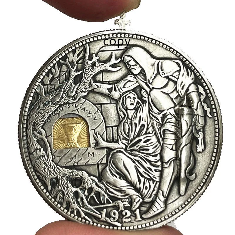 Movable Mechanism Coin USA Hobo Nickel Morgan Dollar Roman