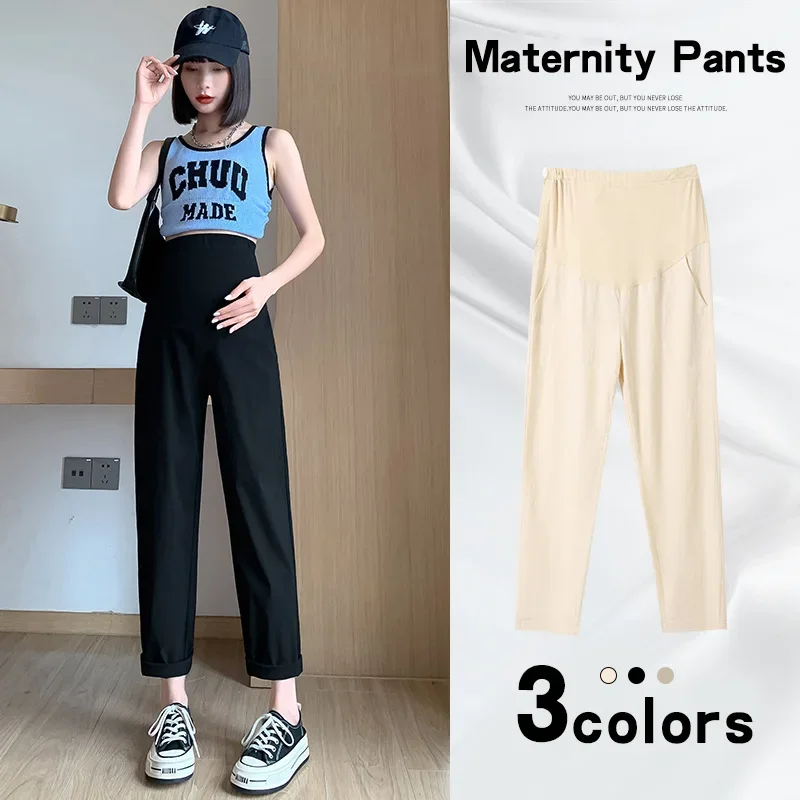 Cotton Pants Maternity Clothes For Pregnant Women Trousers Pregnancy Pant Gestante Pantalones Embarazada Clothing 3