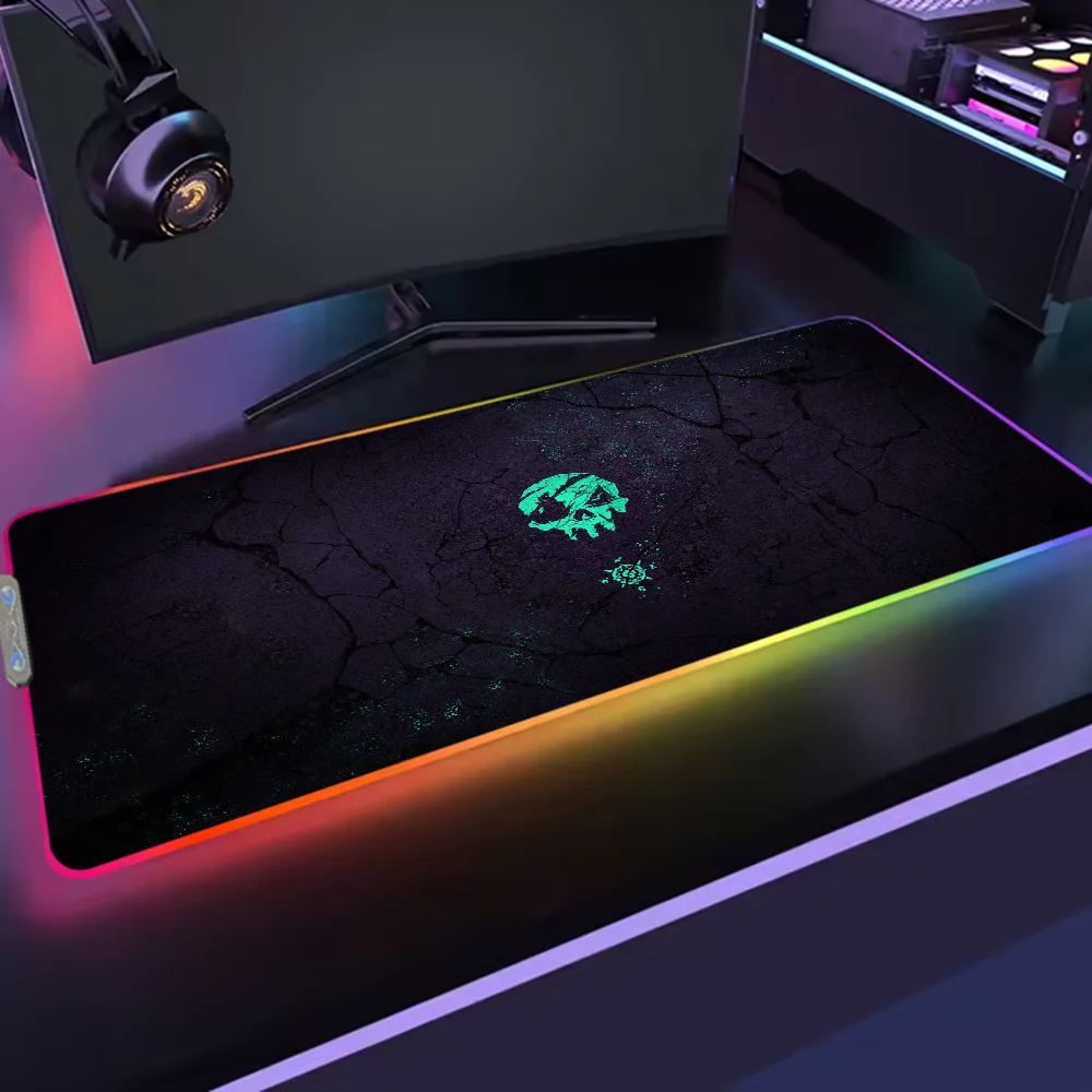 Sea of Thieves Game cool For Rgb Mouse Pad Xxl Steelseries Laptop Mat Gaming Mousepad Backlit Keyboard Gamer Girl Table Pads 5