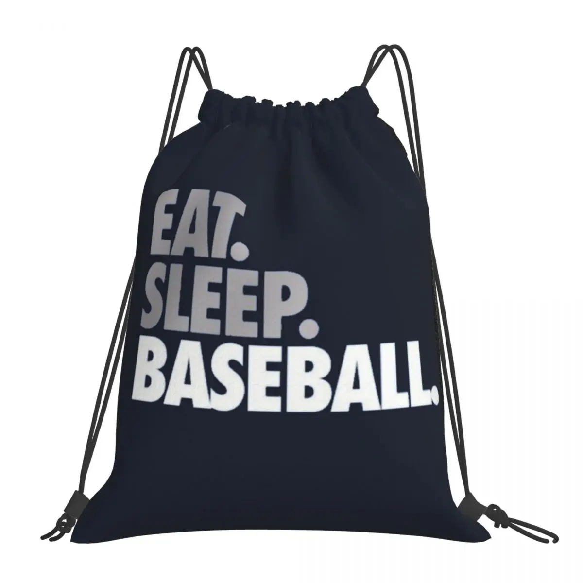 

Eat Sleep Baseball Backpacks Casual Portable Drawstring Bags Drawstring Bundle Pocket Storage Bag BookBag For Travel Students