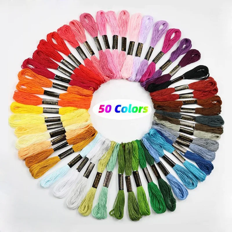 200 matasse di filo da ricamo color arcobaleno, fili da ricamo in cotone per filo da ricamo per punto croce, filato per bracciali, filo interdentale, confezione di fili da ricamo