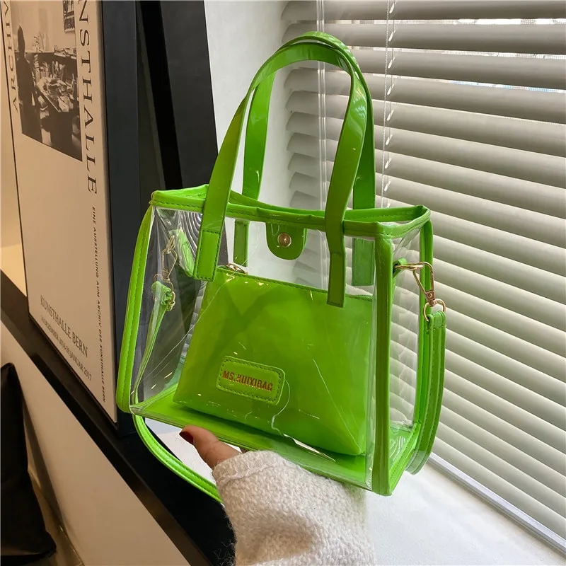 This Year Fashion Large-capacity Shoulder Bag Transparent Jelly Shoulder Bag New Autumn Fashion Shoulder Bag