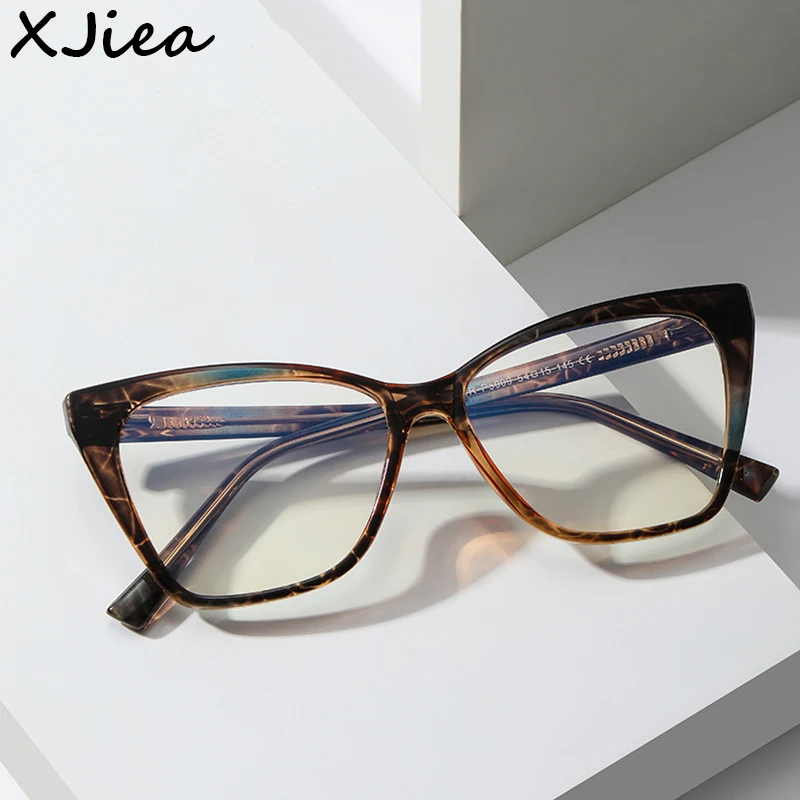 

XJiea Luxury Brand Myopia Women Glasses Frame Designer Fashion Stitching Color Optical Eyewear Anti-blue Light Lenses Eyeglasses