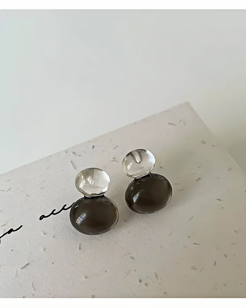 2026 Kontrastfarbene, hochtransparente Harz-Ohrstecker | Koreanischer Niedlicher Stil, hypoallergen | Weihnachtlicher Bohemian-Party-Schmuck – Detail 16