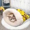 Autumn and winter warm cat kennel, closed cat bed, cute cat sleeping bag, Christmas essential pet supplies 5