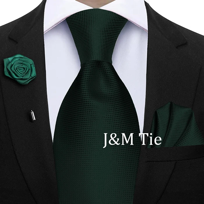 Pfauenblaues, schmales, kariertes 3-teiliges Krawatten- und Einstecktuch-Set für Männer, Bräutigam, Hochzeit, Business, lässig, stilvolle Accessoires, Geschenk – Detail 17